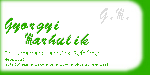 gyorgyi marhulik business card